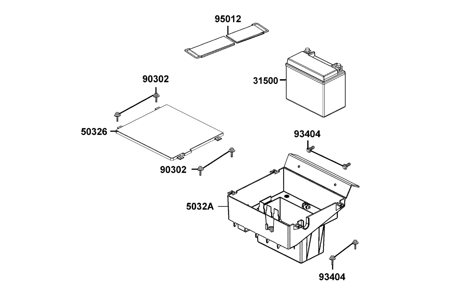 UXV 700i(2019) Battery parts diagram