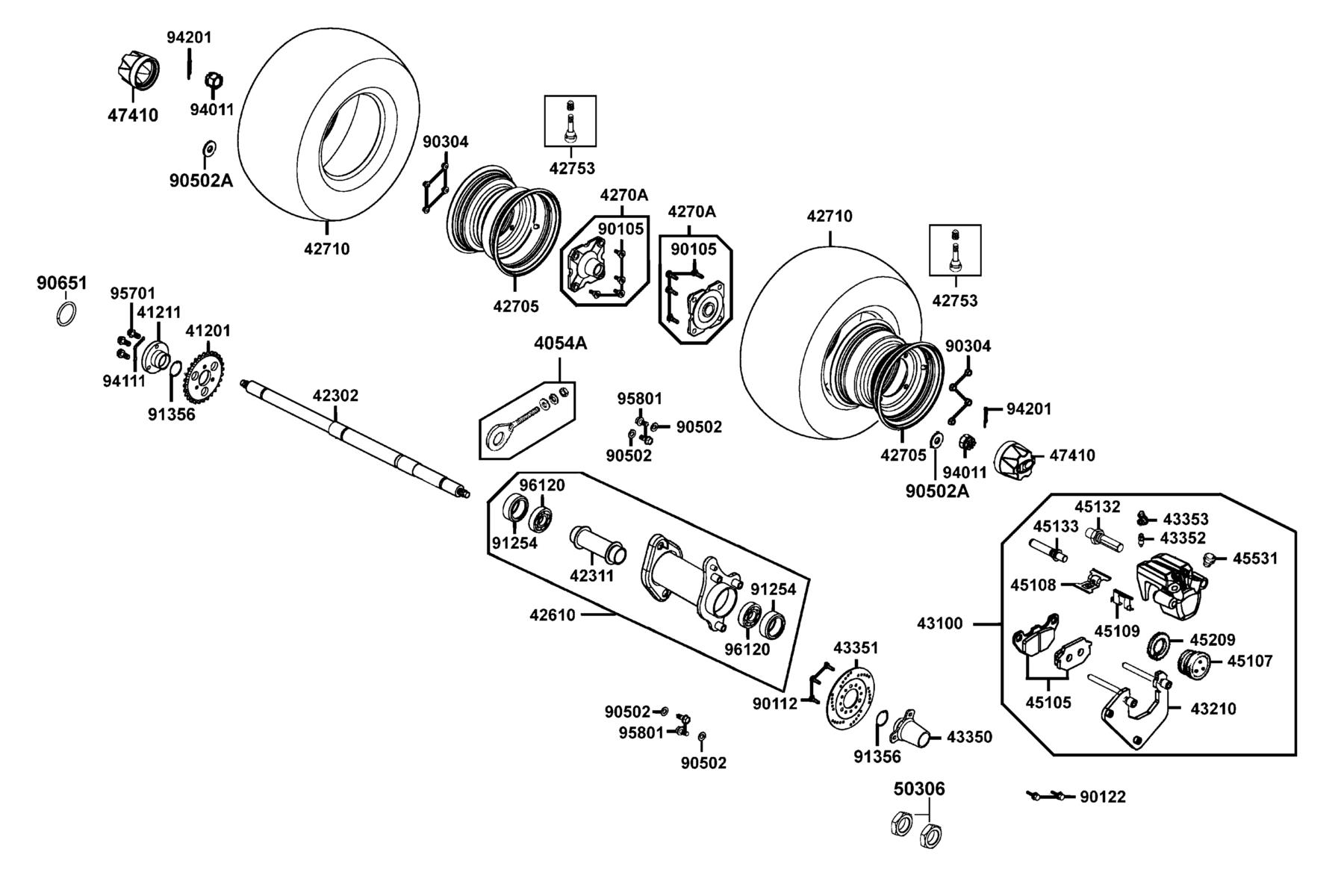 MONGOOSE 110i Rear Wheel parts diagram