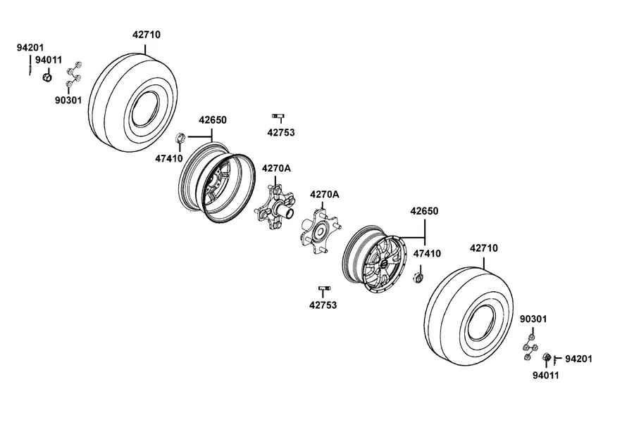 F08 Rear Wheel parts diagram