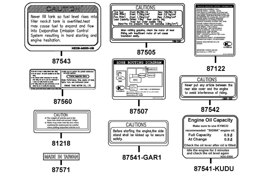 F23 Caution Label parts diagram