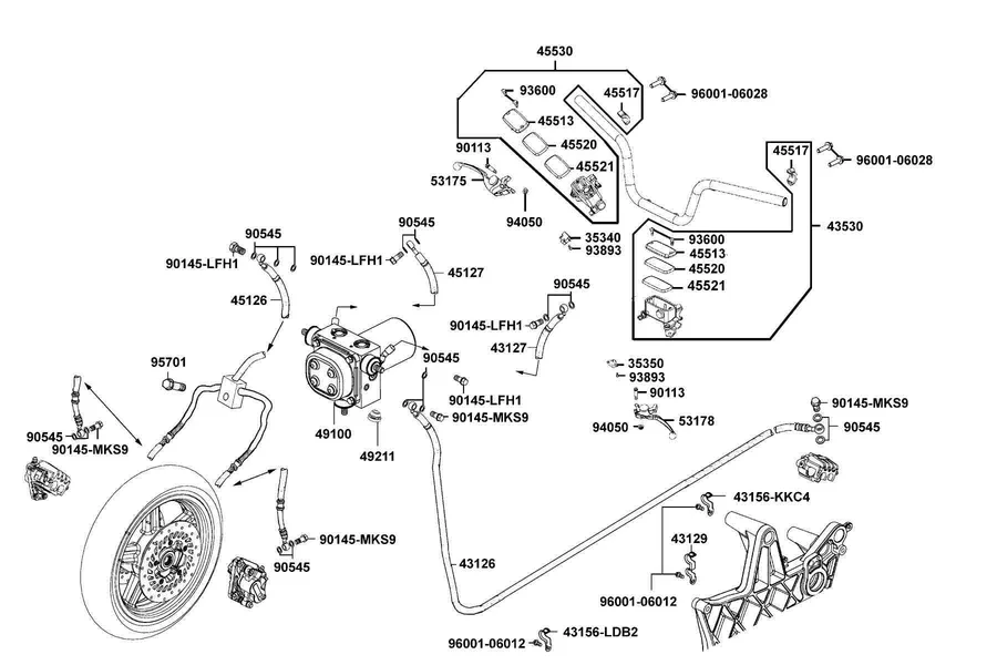 F04 Brake Master Cylinder parts diagram