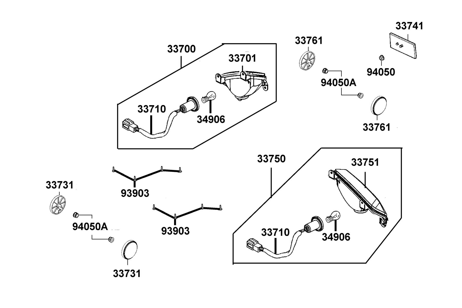 MXU 150X 2025MY EPA Rear Light parts diagram