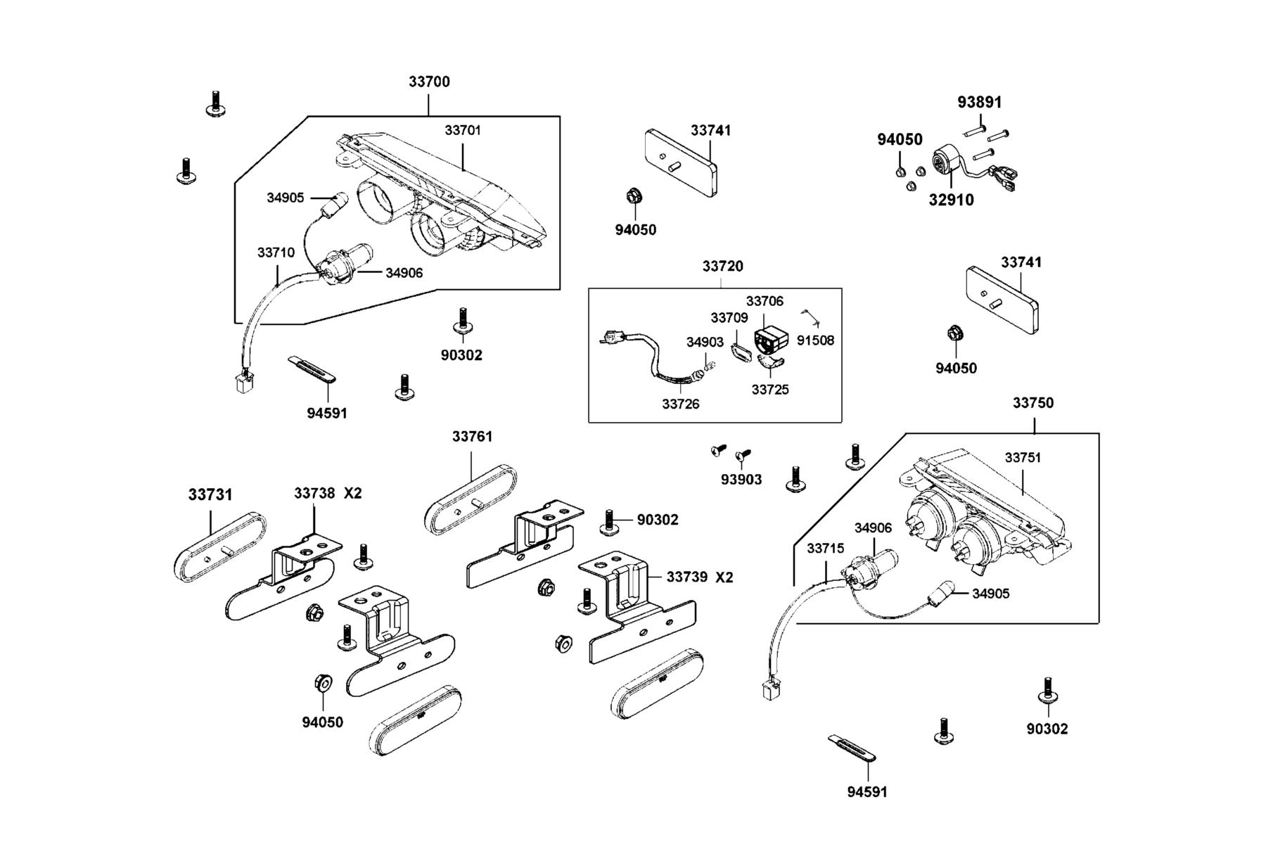 MXU 550(2021) Light Tail parts diagram
