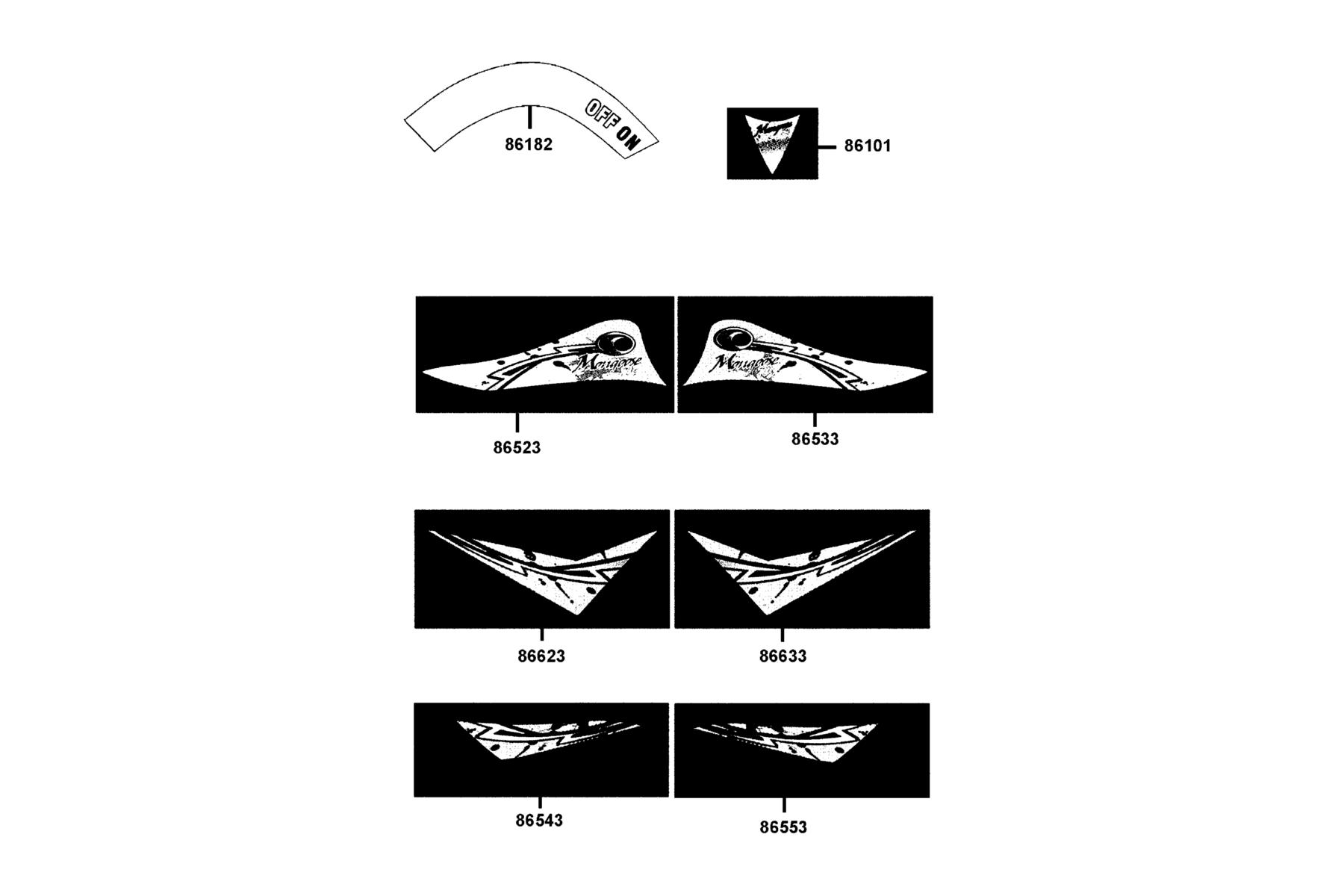 Mongoose 90S (2016~) Emblem●Stripe parts diagram