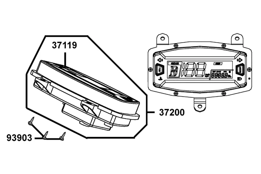 F02 Digital Gauge parts diagram