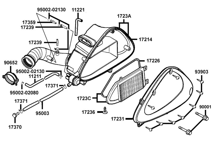 F13 Air Cleaner parts diagram