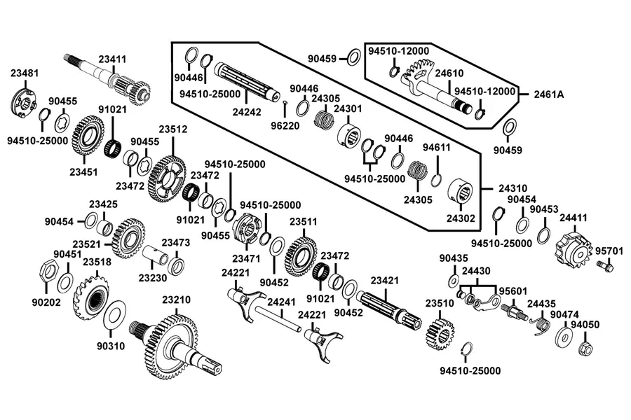 E08 Clutch Assy Primary parts diagram