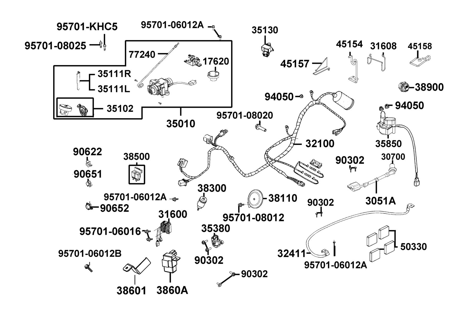 NEW LIKE 150 (2019) Wire Harness parts diagram