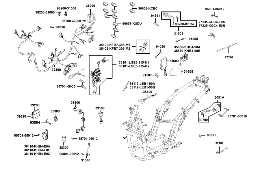 F18 Harness Wire parts diagram