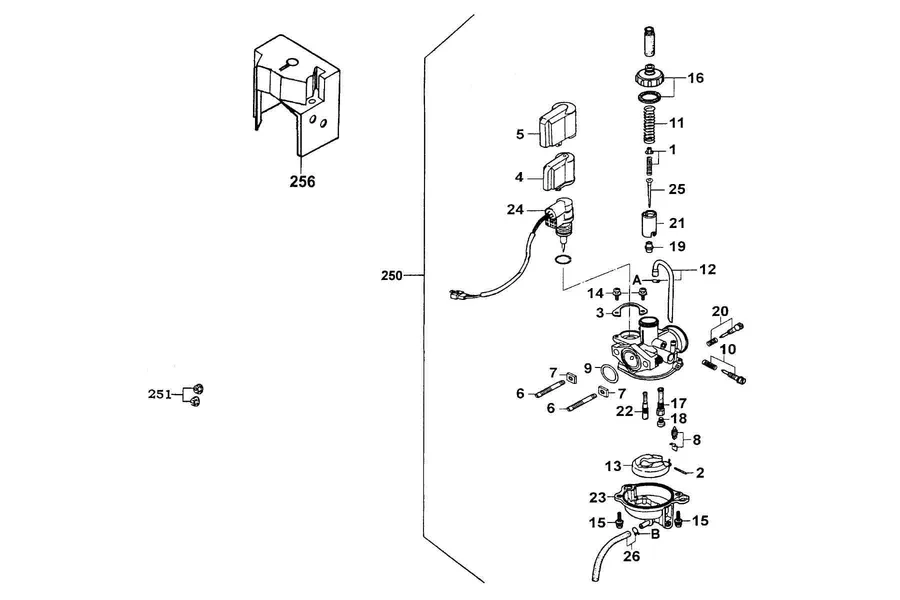 E11 Carburetor parts diagram