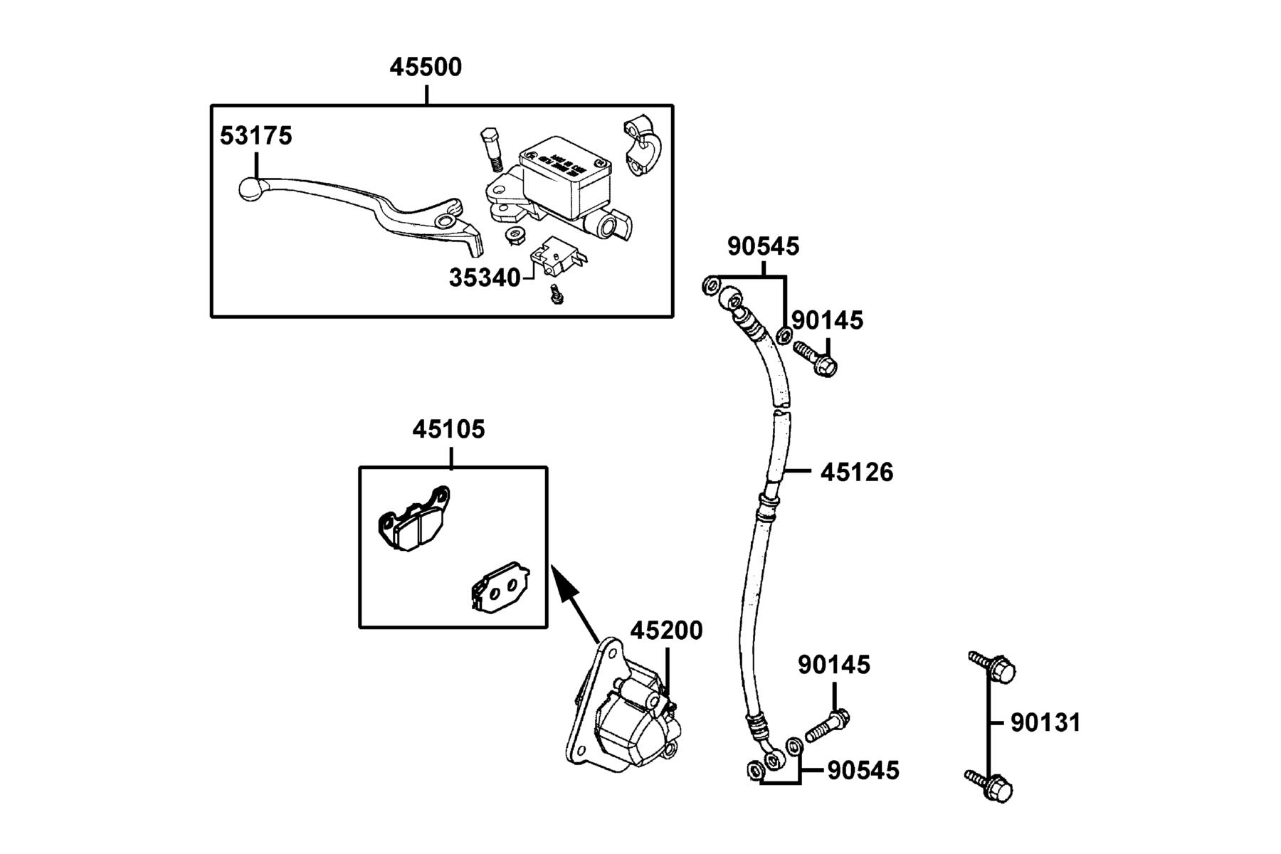 SUPER 8 R Brake Master Cylinder parts diagram