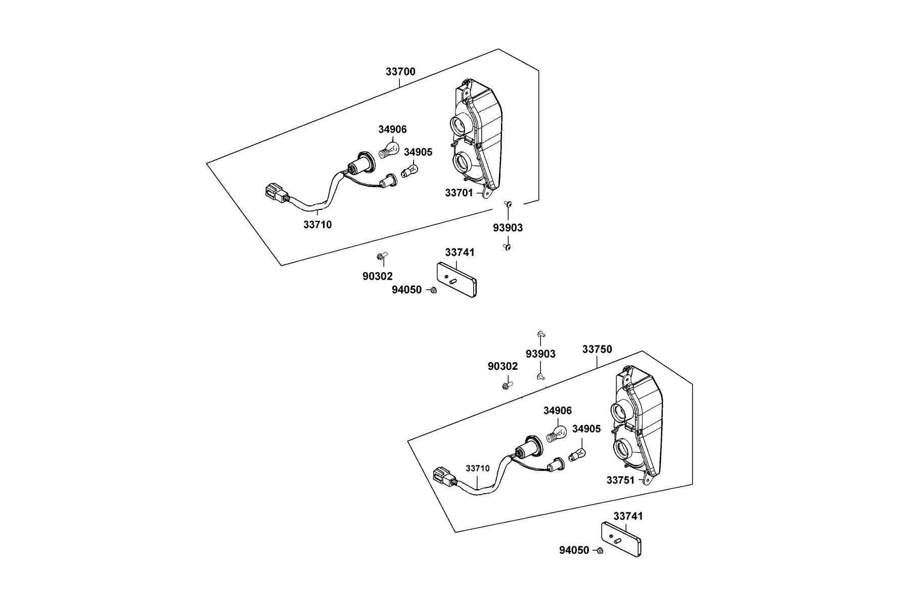 UXV 700i (2017~) Light Tail parts diagram
