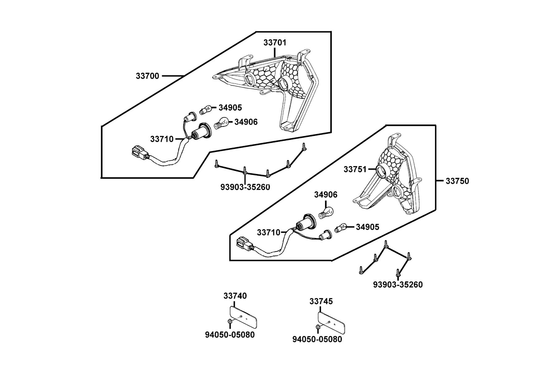 MXU 270 (2016~) Light Tail parts diagram