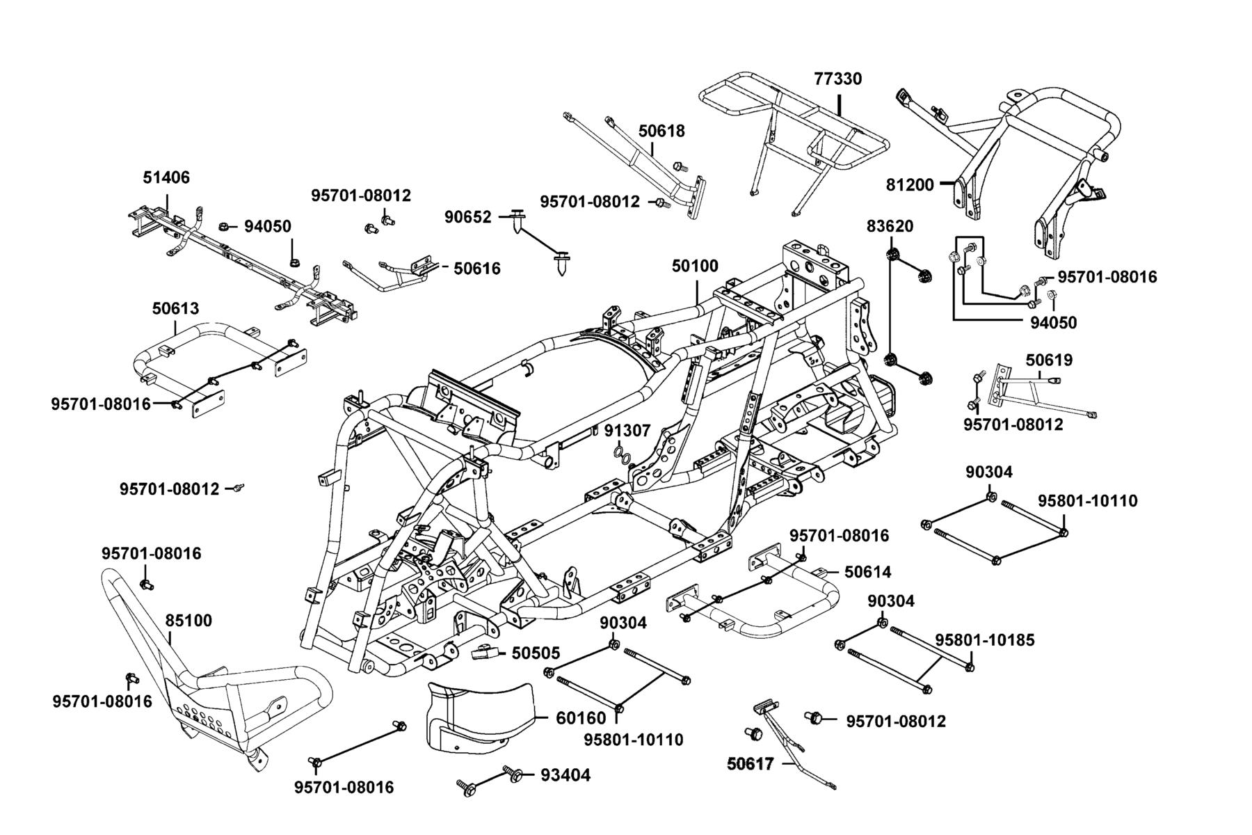 MAXXER 450I Frame Body parts diagram