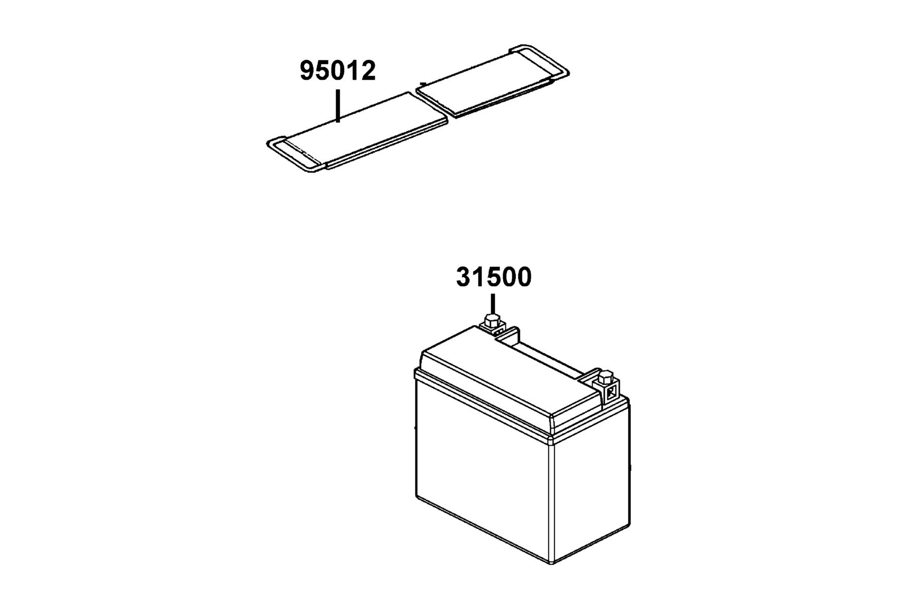 MXU 700i(2019) Battery parts diagram