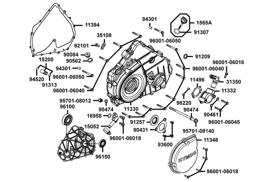 E05 Cover Left Crank Case parts diagram