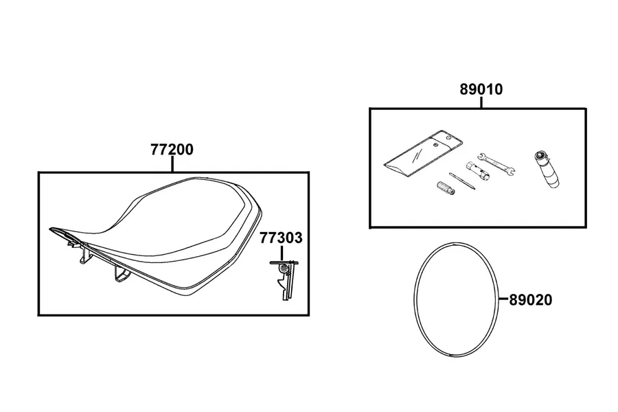 F09 Seat parts diagram