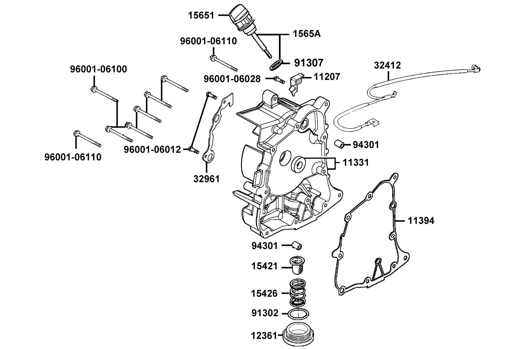 SUPER 8 150 Right Crankcase Cover parts diagram