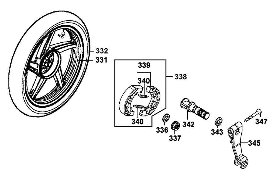 F08 Rear Wheel parts diagram