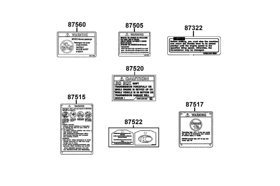 F24 Caution Label parts diagram