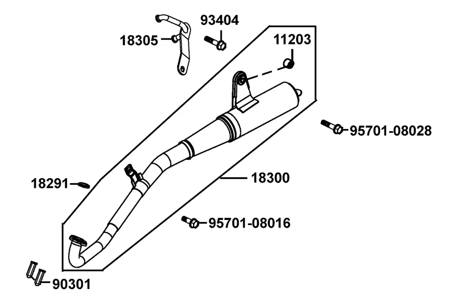 F14 Exhaust Muffler parts diagram