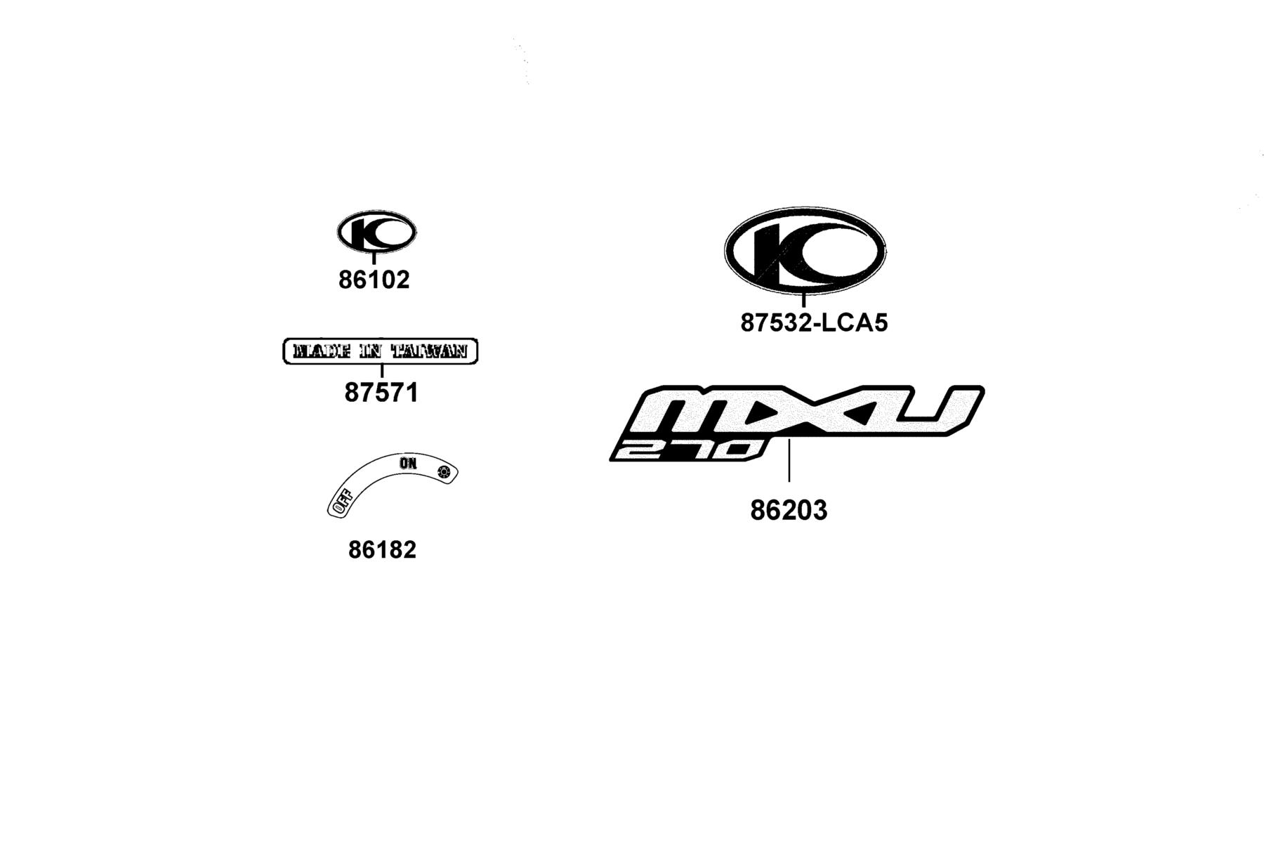 MXU 270(2021) Emblem ● Stripe parts diagram