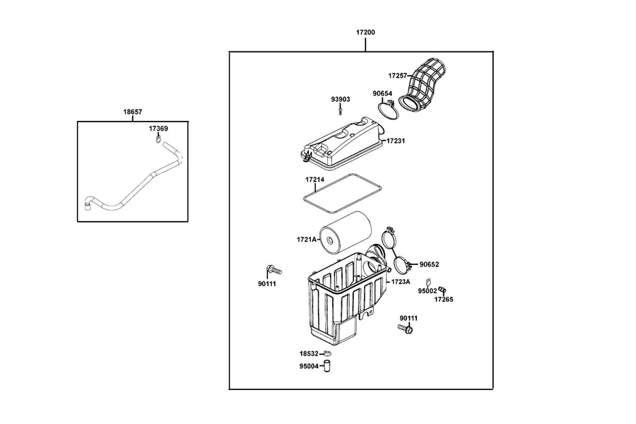 F13 Air Cleaner parts diagram