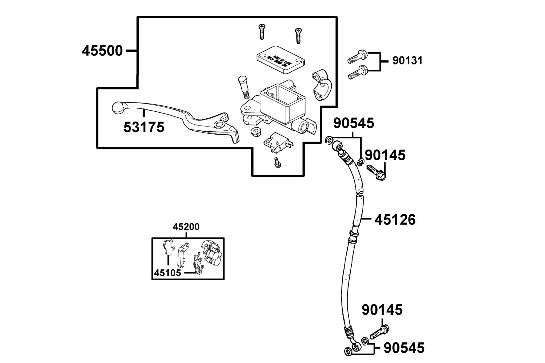 AGILITY 125(2020) Brake Master Cylinder parts diagram