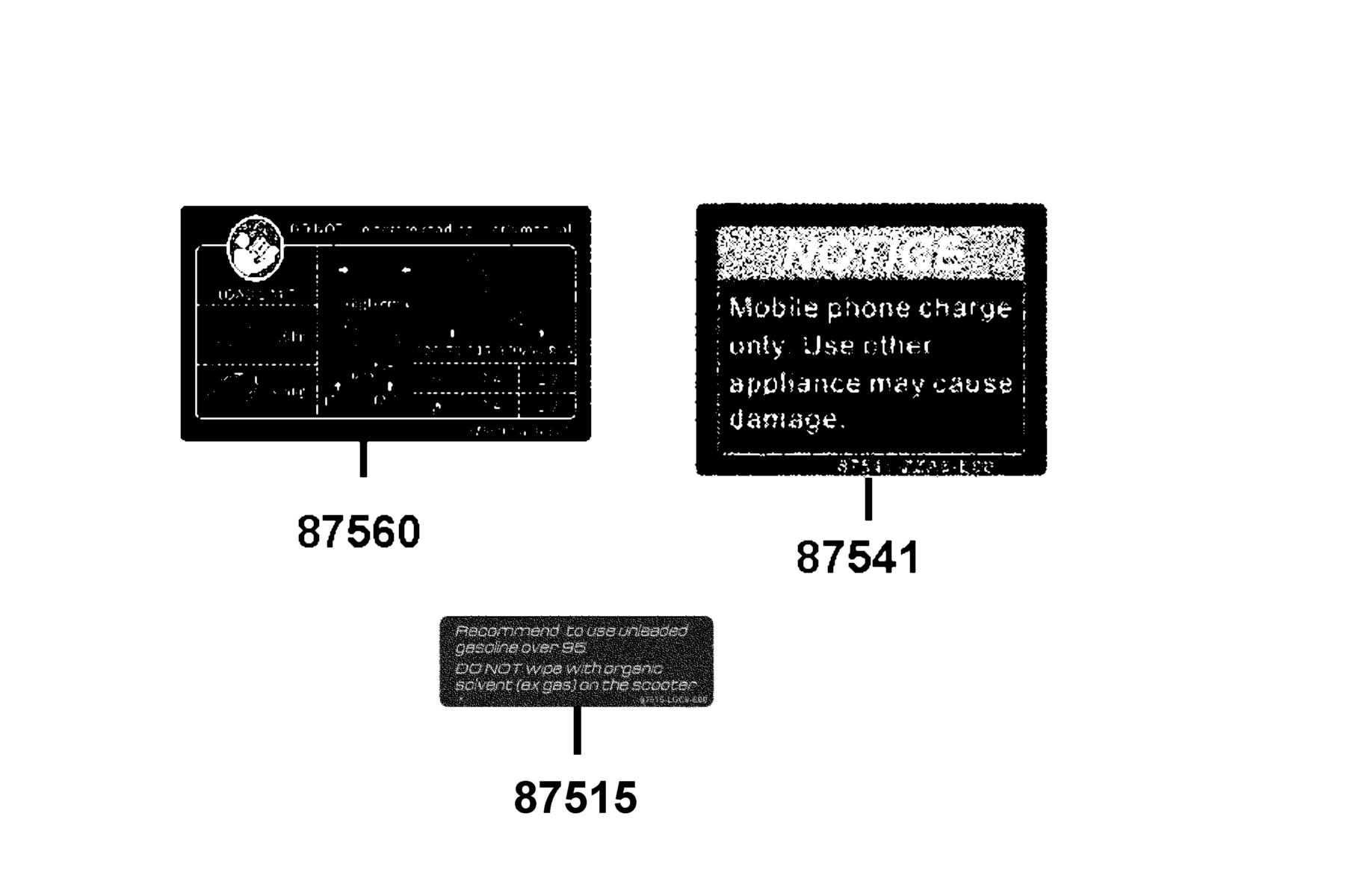 AK550 2022 Caution Label parts diagram