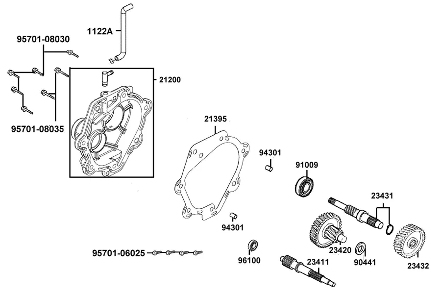 E08 Transmission parts diagram