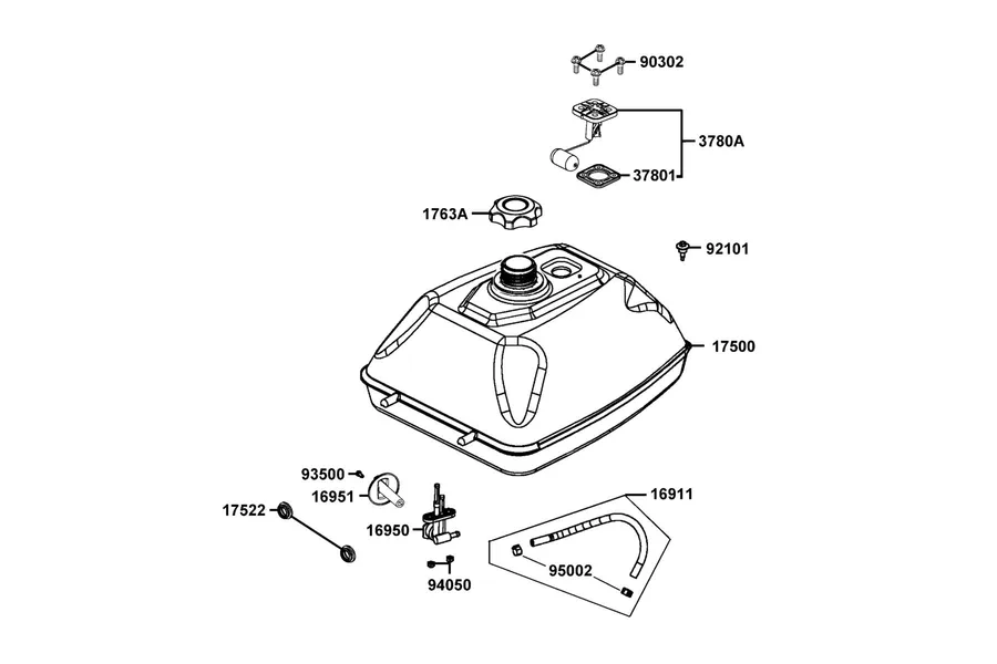 F10 Fuel Tank parts diagram