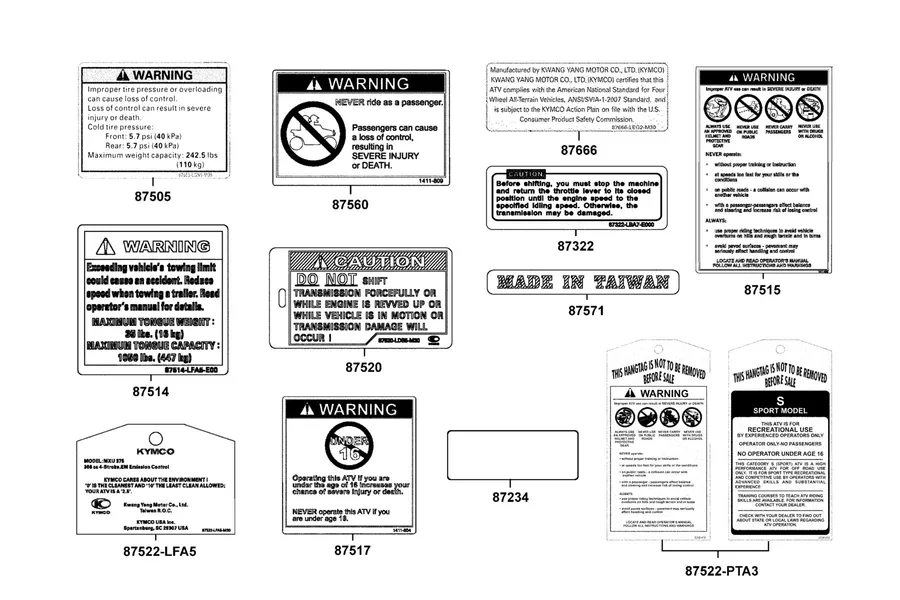 F24 Caution Label parts diagram