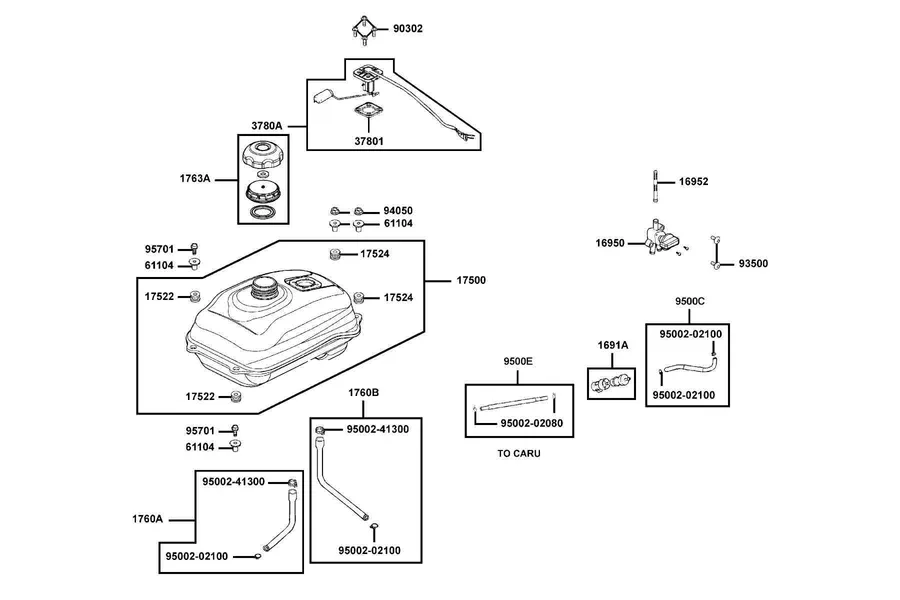 F09 Fuel Tank parts diagram