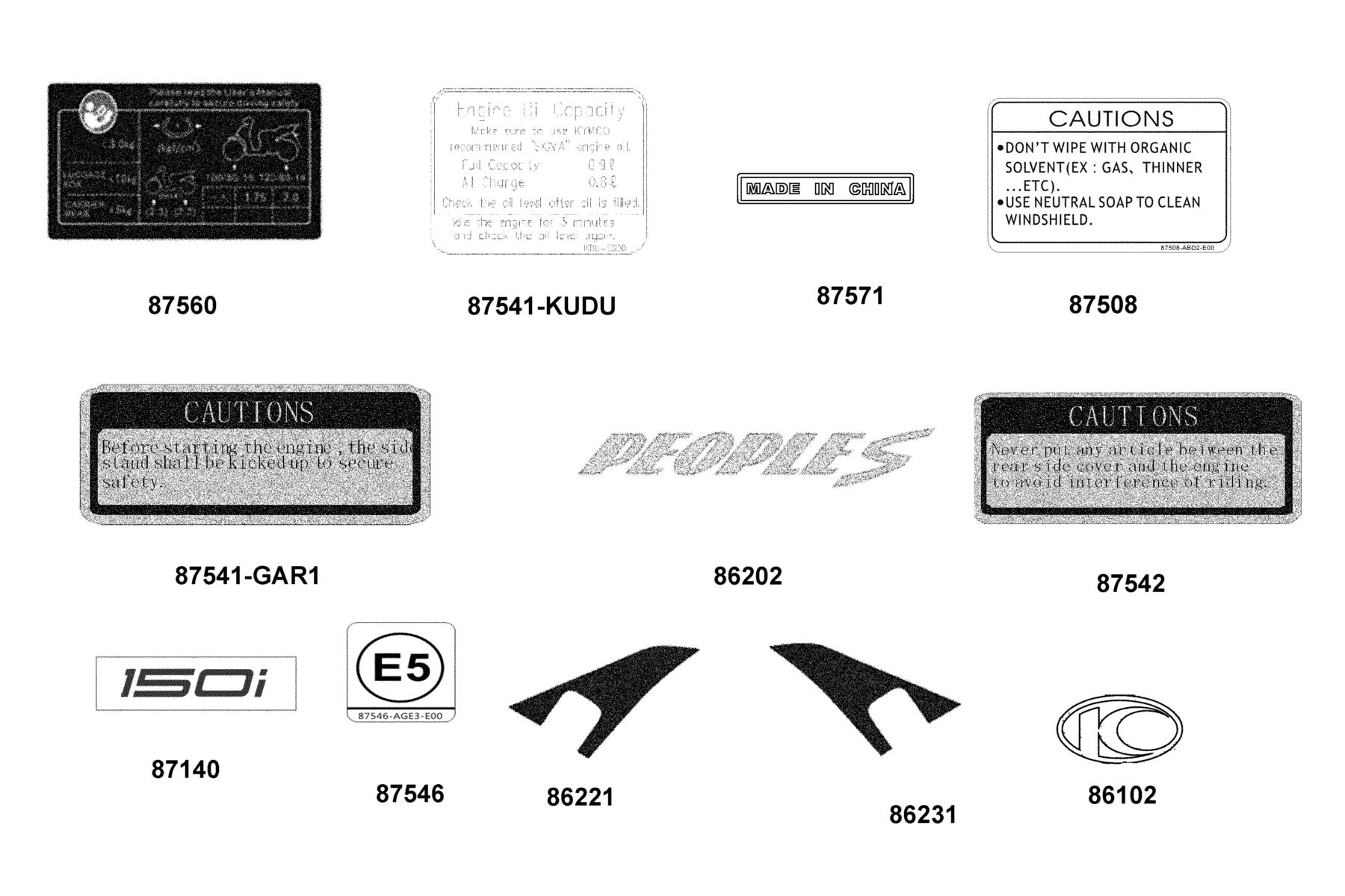 New People S 150(2020~ Emblem ● Stripe parts diagram