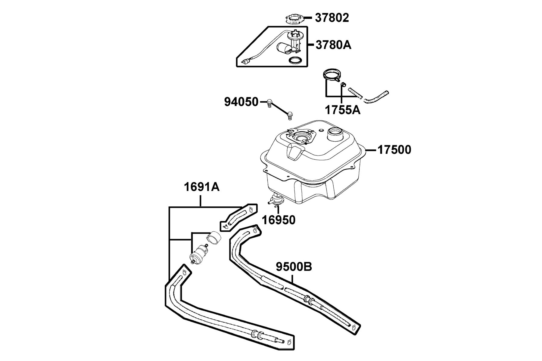 AGILITY 125(2021~) Fuel Tank parts diagram