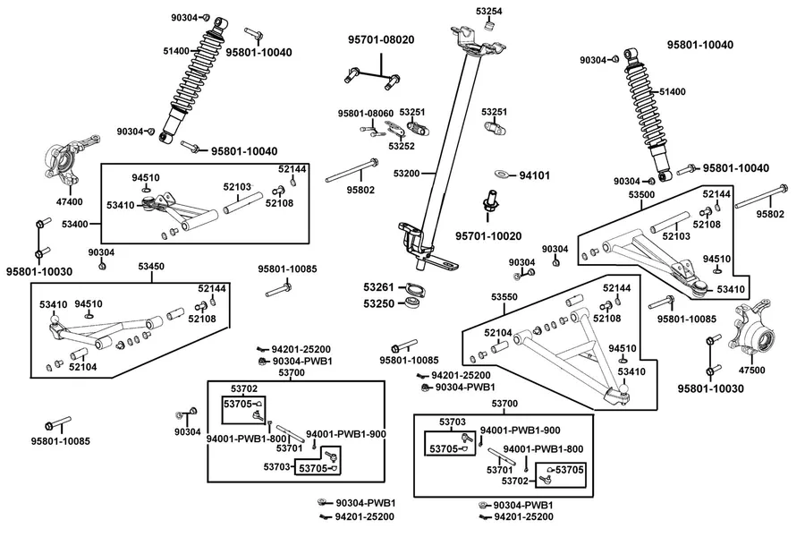 F06 Stem Steering parts diagram