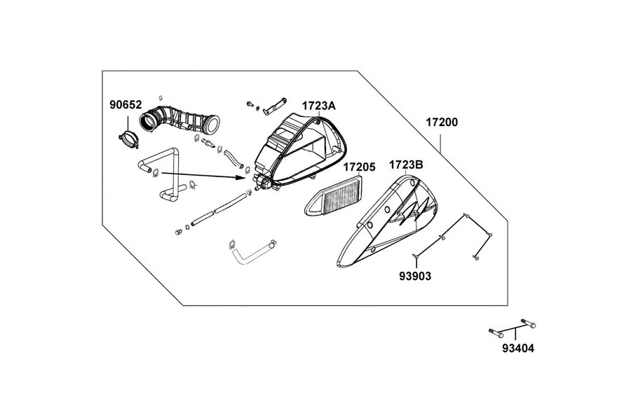 F13 Air Cleaner parts diagram