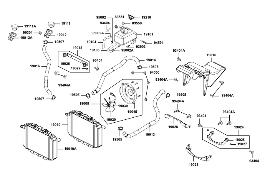 F21 Radiator parts diagram
