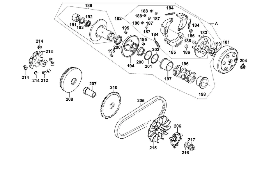 E06 Pulley parts diagram