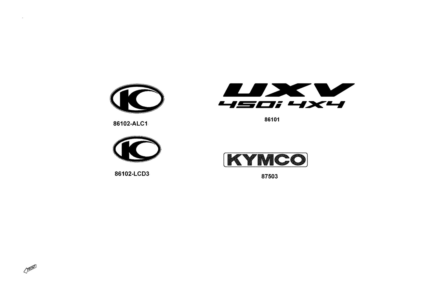 UXV 450i (2022MY) Emblem●Stripr parts diagram
