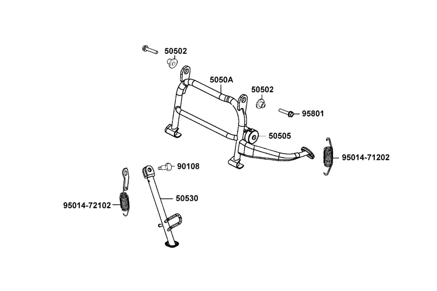 F15 Stand and Kick Starter Arm parts diagram