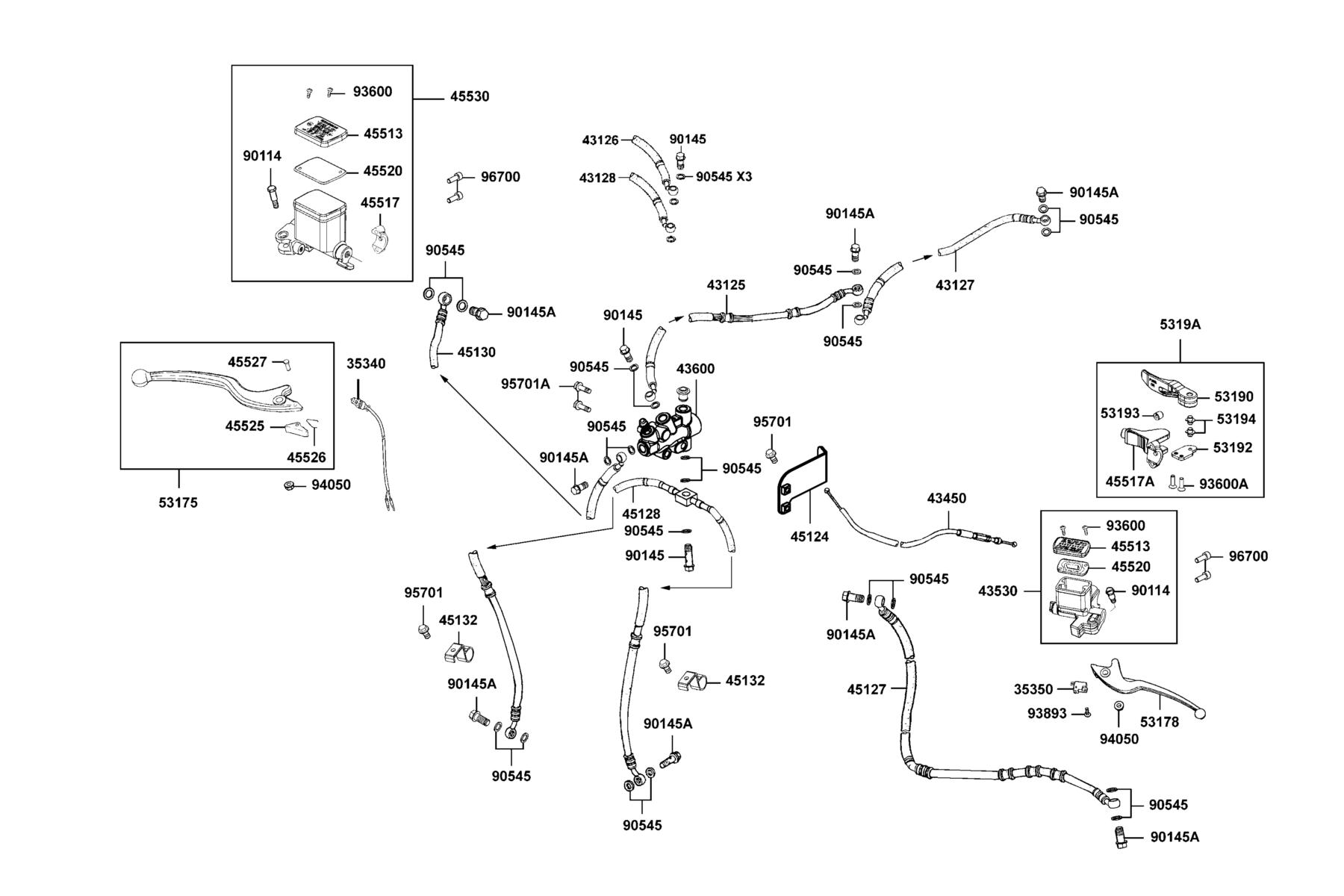 MXU 700i(2019) Master Cylinder parts diagram