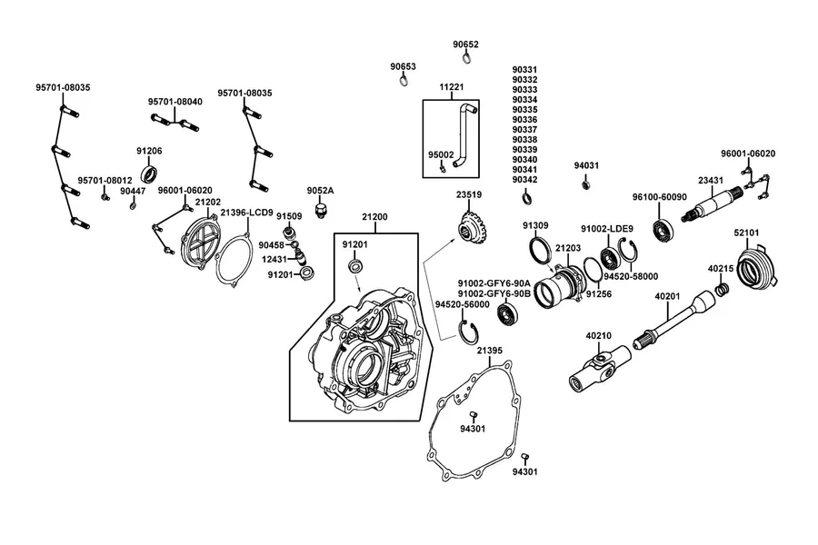 E07 Case Comp Mission parts diagram