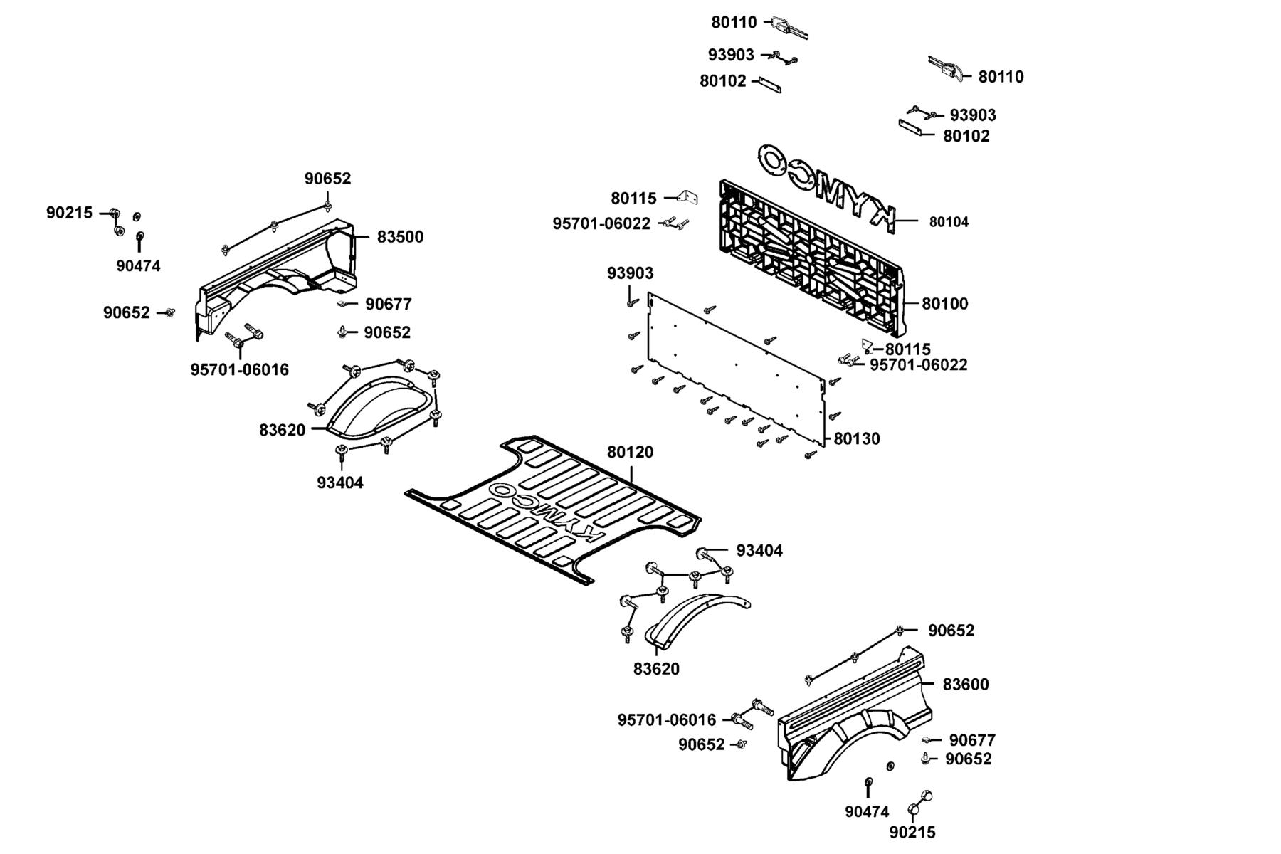 UXV 700i LE EPS (2017~) Panel R/L Rear Fender parts diagram