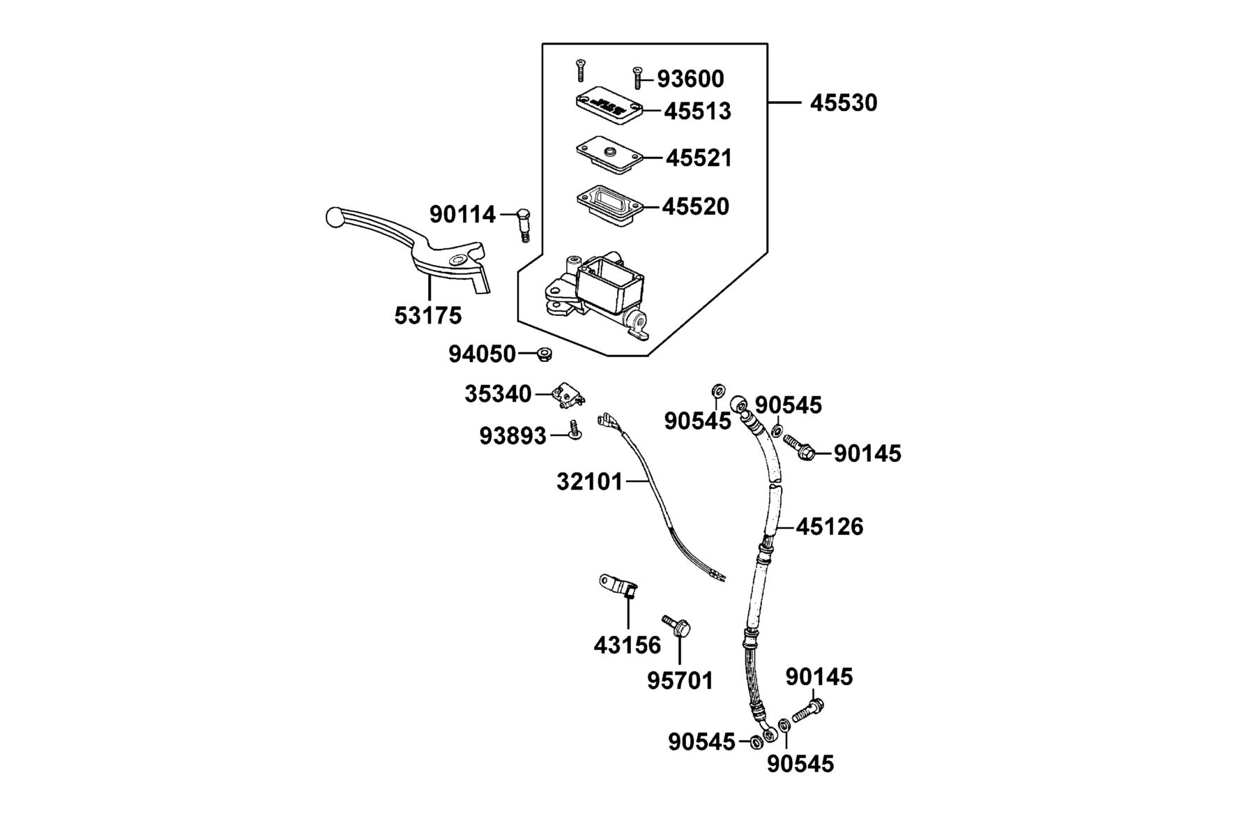 COMPAGNO 110i (2016~) Cylinder Assy Fr parts diagram