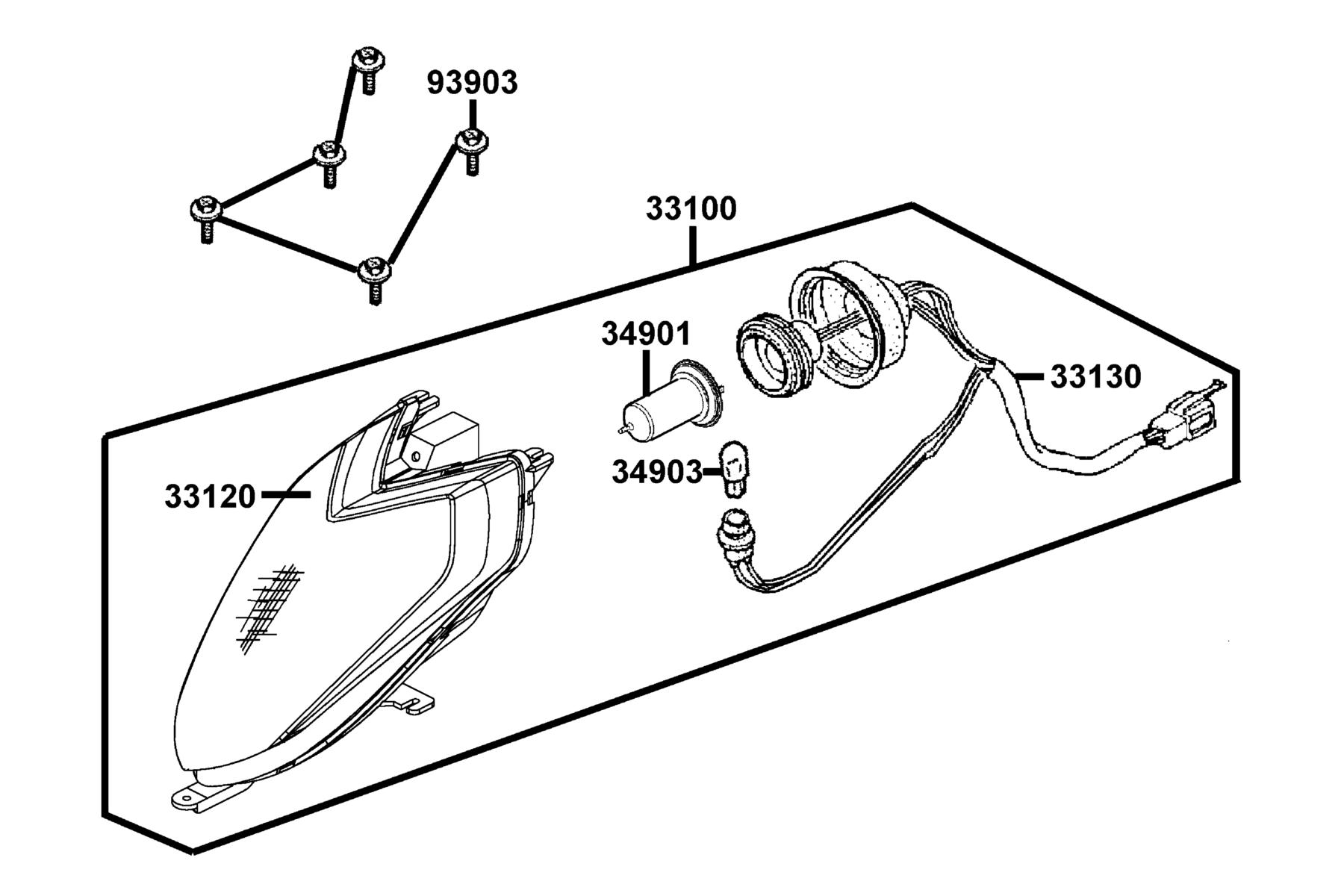 Mongoose 270 (2016~) Head Light parts diagram