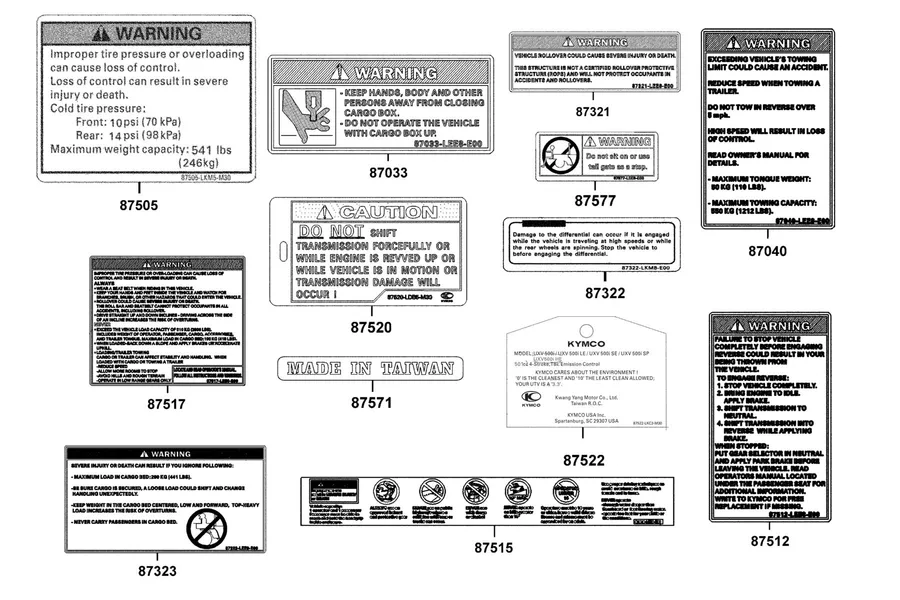 F24 Caution Label parts diagram