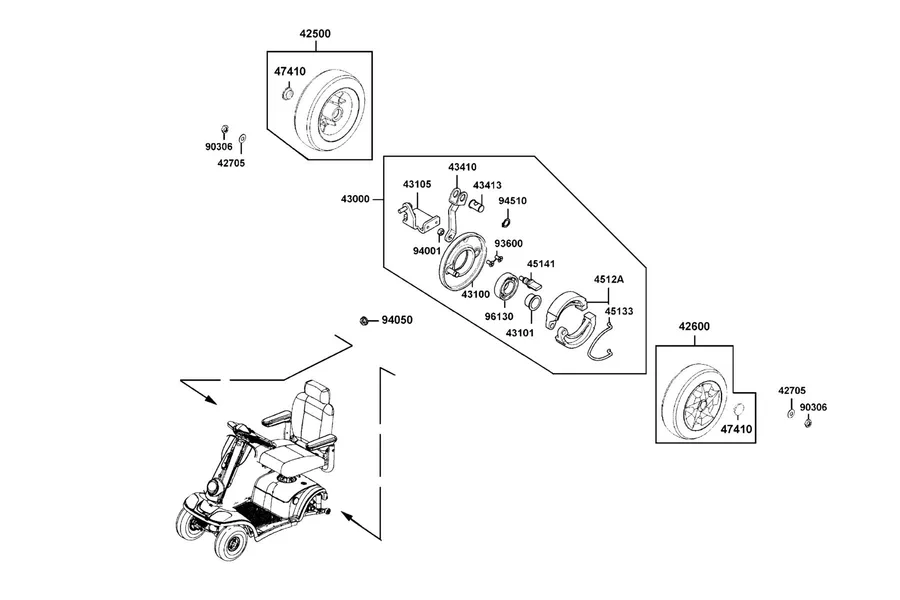 F05 Rear Wheel parts diagram