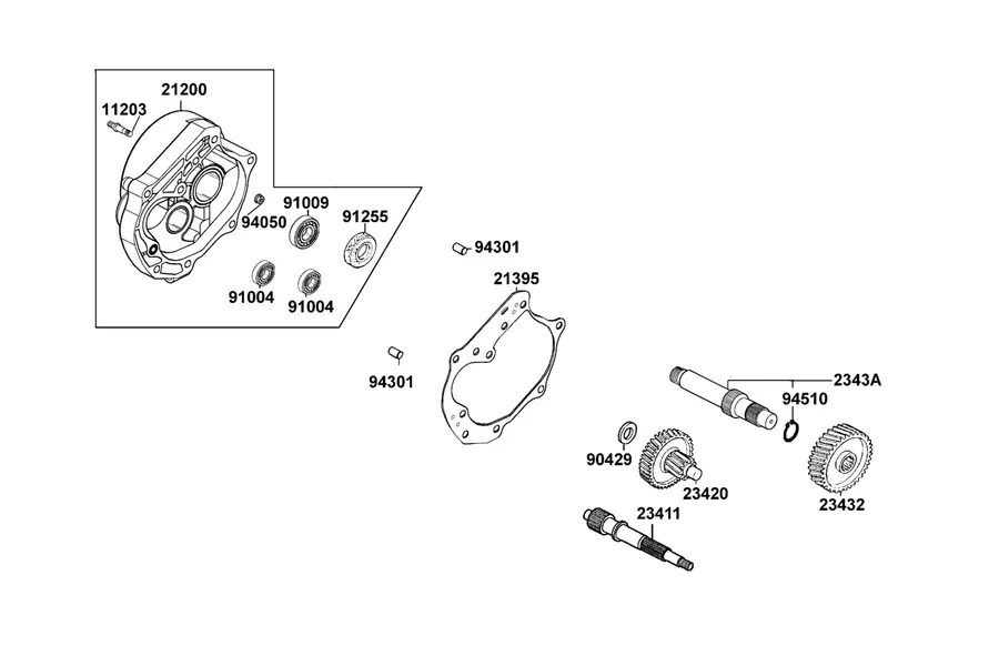 E09 Transmission parts diagram