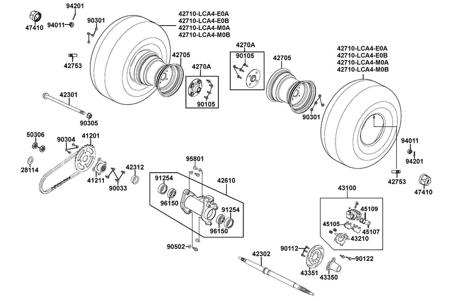 F07 Rear Wheel parts diagram